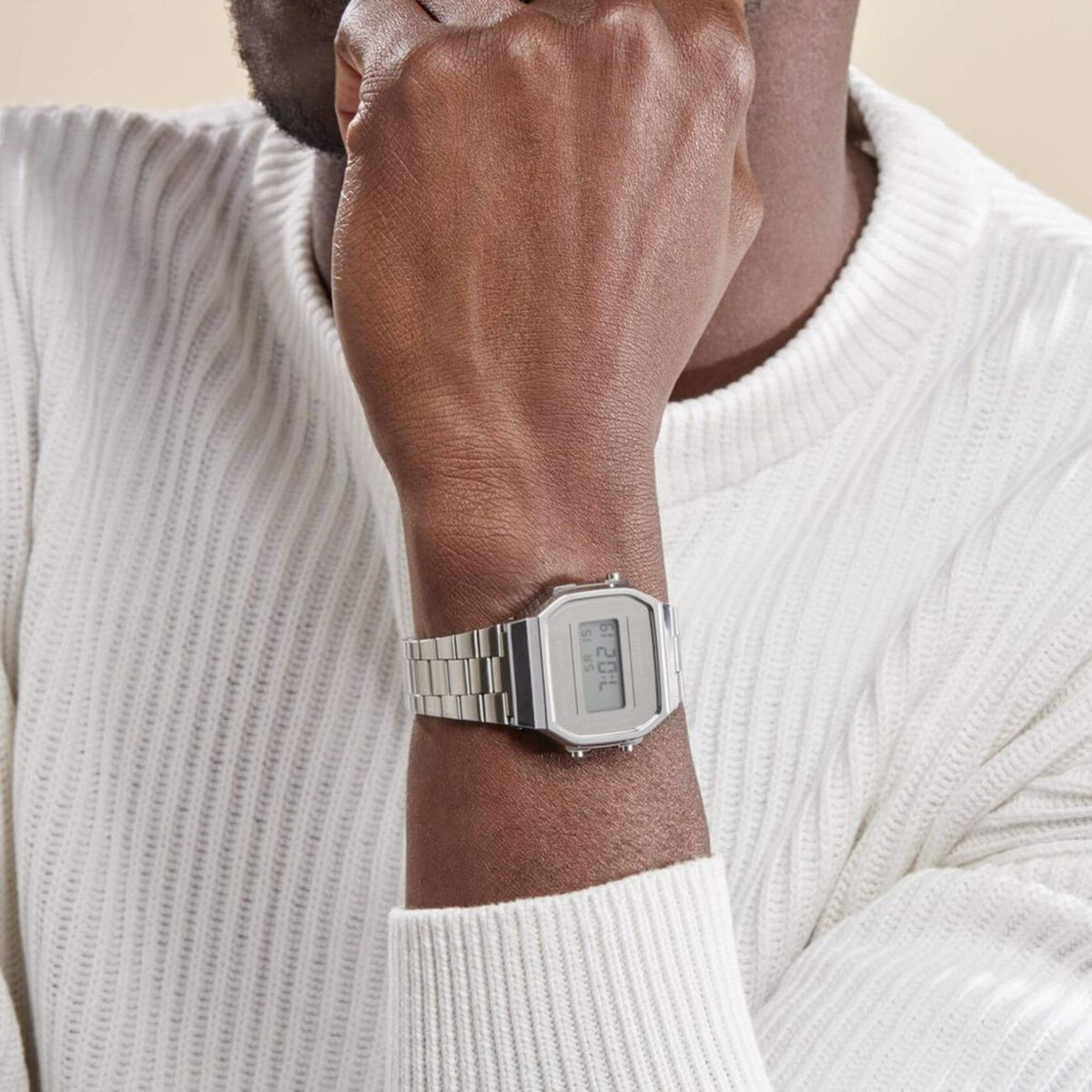 Casio Vintage Iconic A-168WEM-7EF Με Ασημί Μπρασελέ