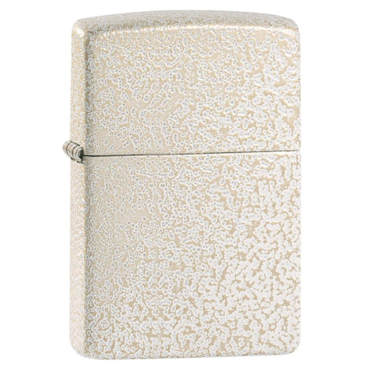Αντιανεμικός αναπτήρας Zippo Mercury Glass Matte 49181 σε μπεζ μεταλικό χρώμα με ανάγλυφη υφή και δυνατότητα χάραξης.