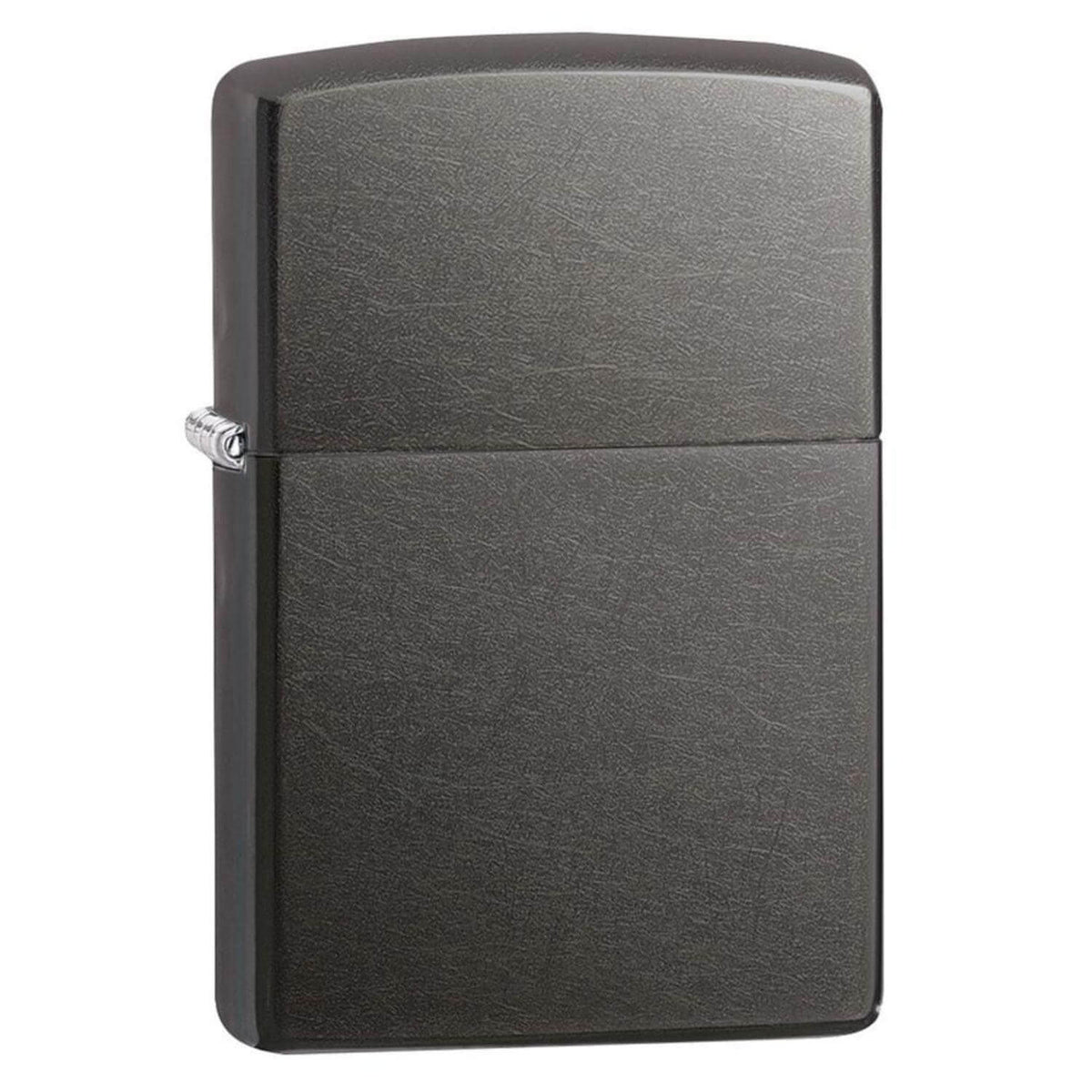 Αντιανεμικός αναπτήρας Zippo Reg Gray Dusk 28378 σε σκούρο ανθρακί μεταλικό χρώμα με δυνατότητα χάραξης.
