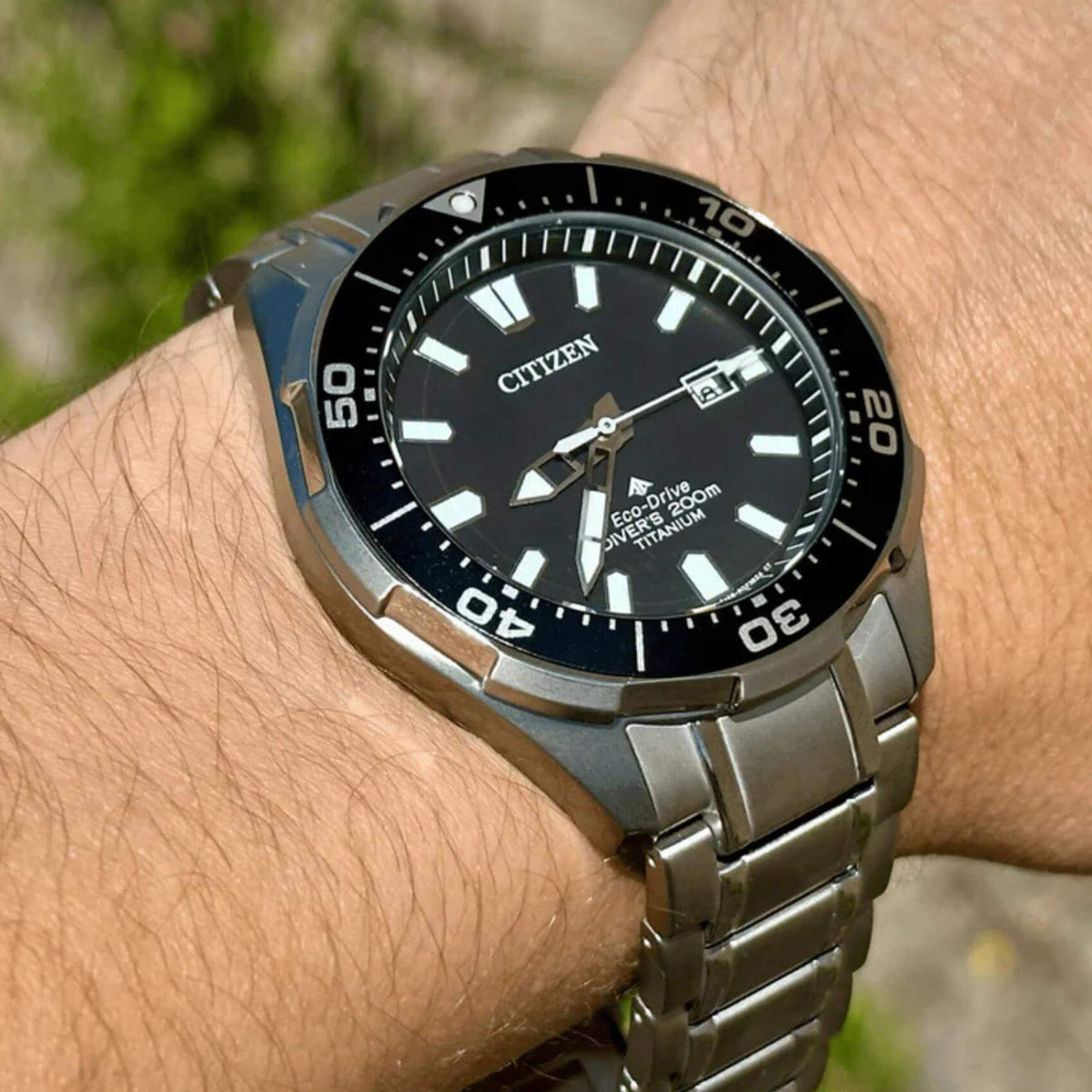 Καταδυτικό Ρολόι Citizen Promaster Eco-Drive BN0200-81E με Ασημί Μπρασελέ & Μαύρο Καντράν