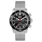 Ανδρικό Ρολόι Boss Sealiner 1514324 Με Ασημί Μπρασελέ & Μαύρο Καντράν