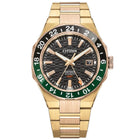 Ανδρικό Ρολόι Citizen Series 8 GMT NB6033-51E με Χρυσό Μπρασελέ & Μαύρο Καντράν