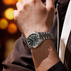 Αυτόματο Ρολόι Citizen Tsuyosa 60 NK0020-55E Με Ασημί Μπρασελέ & Μαύρο Καντράν