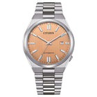 Αυτόματο Ρολόι Citizen Tsuyosa NJ0159-86Z Με Ασημί Μπρασελέ & Πορτοκαλί Καντράν