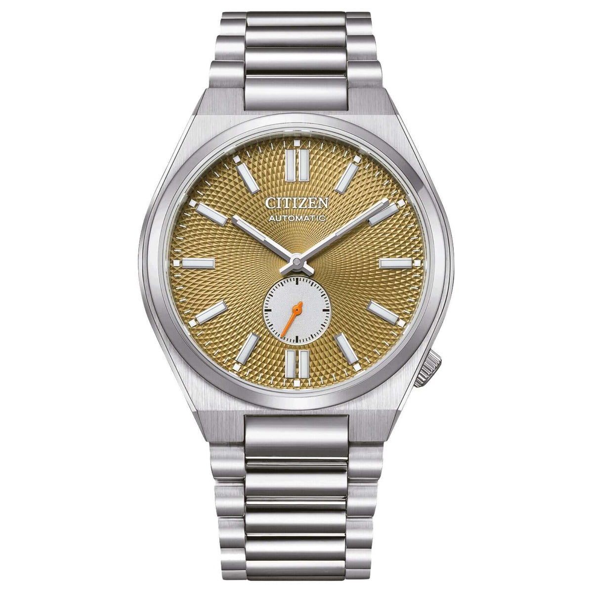 Ανδρικό αυτόματο ρολόι Citizen Tsuyosa NK5010-51X με ασημί μπρασελέ και πράσινο καντράν 40mm.