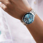Ανδρικό Ρολόι Citizen TSUYOSA Shore NJ0231-56L Με Ασημί Μπρασελέ & Τιρκουάζ Καντράν