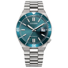 Ανδρικό Ρολόι Citizen TSUYOSA Shore NJ0231-56L Με Ασημί Μπρασελέ & Τιρκουάζ Καντράν