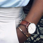 Ρολόι Daniel Wellington Classic St Mawes DW00100006 Με Καφέ Δερμάτινο Λουράκι