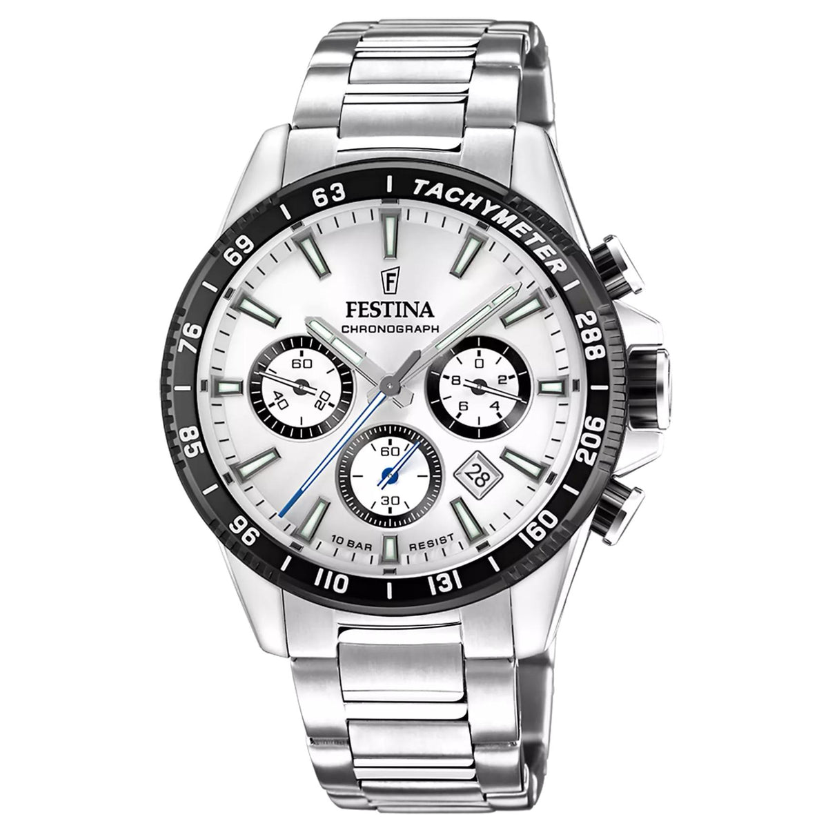 Ανδρικό ρολόι Festina F20560/1 με ασημί μπρασελέ και ασημί καντράν