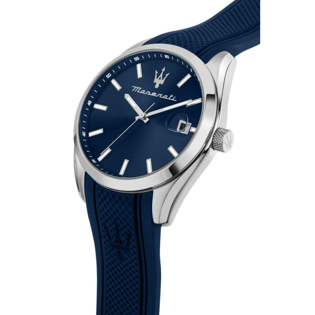 Μπλε καντράν ρολογιού Maserati Attrazione R8851151005 διαμέτρου 43mm με ένδειξη ημερομηνίας