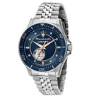 Ανδικό Ρολόι Maserati Sfida R8823140013 Αυτόματο με Ασημί Μπρασελέ και Μπλε Καντράν