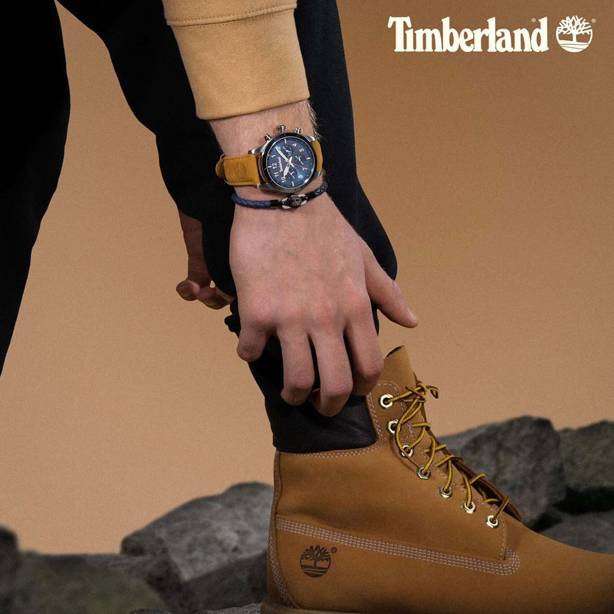 Ρολόι Timberland Ashmont TDWGF0054701 Με Ταμπά Δερμάτινο Λουράκι και Μπλε Καντράν