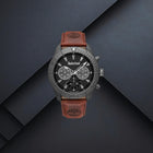 Ανδρικό Ρολόι Timberland Carrigan TDWGQ00942X0 Με Καφέ Λουράκι & Μαύρο Καντράν