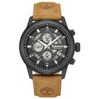 Ανδρικό Ρολόι Timberland Hampton Harbour TDWGC0109101 Χρονογράφος με Ταμπά Δερμάτινο Λουράκι & Μαύρο Καντράν