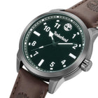 Ανδρικό Ρολόι Timberland Small Henniker TDWGA0109702 με Καφέ Δερμάτινο Λουράκι & Πράσινο Καντράν