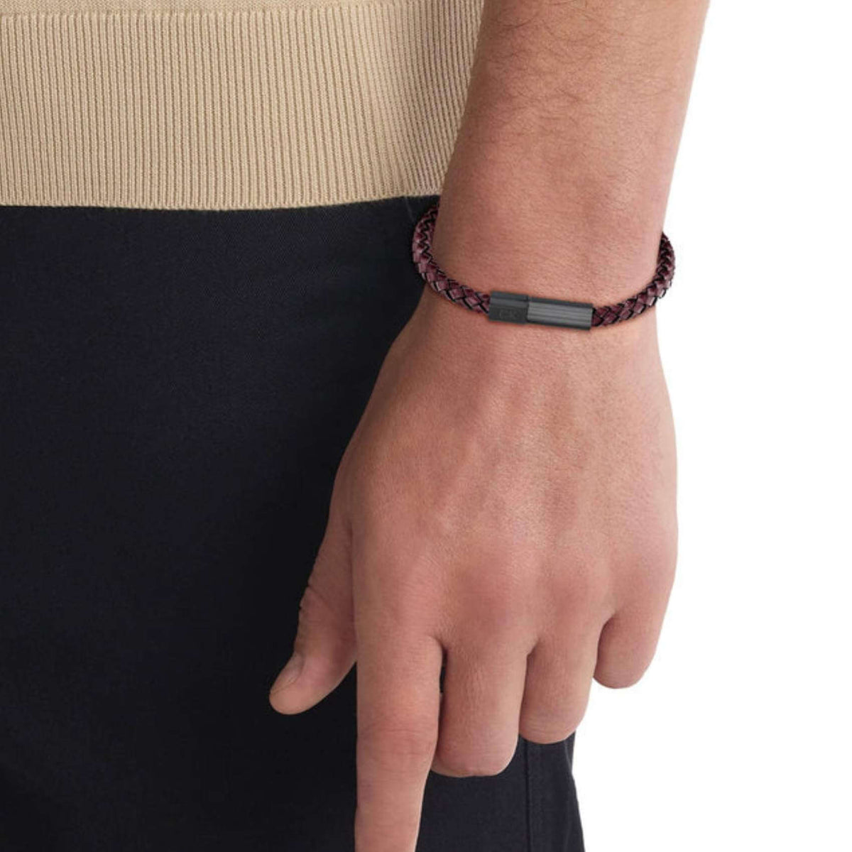 Ανδρικό Βραχιόλι Calvin Klein 35100045 Δέρματινο Καφέ