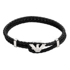 Βραχιόλι Emporio Armani Eagle Logo EGS3237040 Μαύρο Δερμάτινο