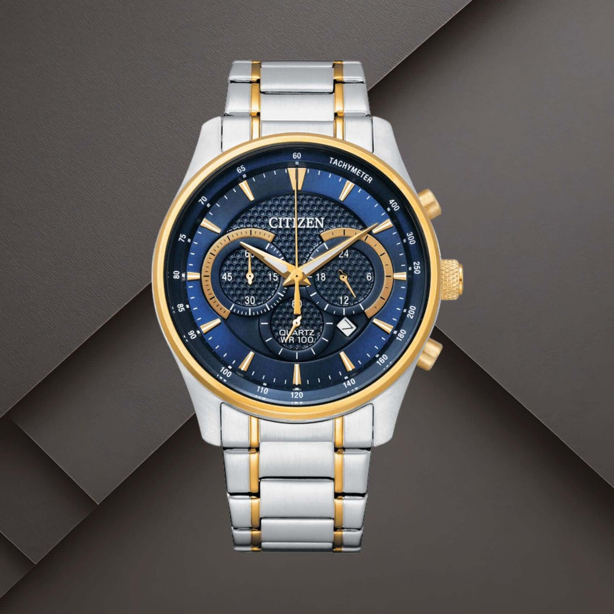 Ρολόι Citizen AN8194-51L Χρονογράφος Με Δίχρωμο Μπρασελέ