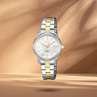 Γυναικείο Ρολόι Citizen Elegance EU6074-51D με Ασημί-Χρυσό Μπρασελέ & Λευκό Καντράν