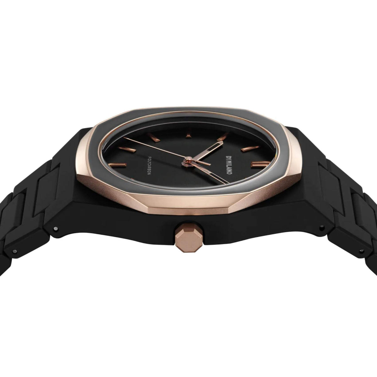 Ρολόι D1 Milano Black Mesh D1-PCBJ35 με μαύρο ατσάλινο μπρασελέ και μαύρο καντράν 40.5mm με οκτάγωνο σχήμα.