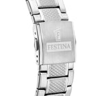 Ρολόι Festina F20668/1 Χρονογράφος Με Ασημί Μπρασελέ & Άσπρο Καντράν