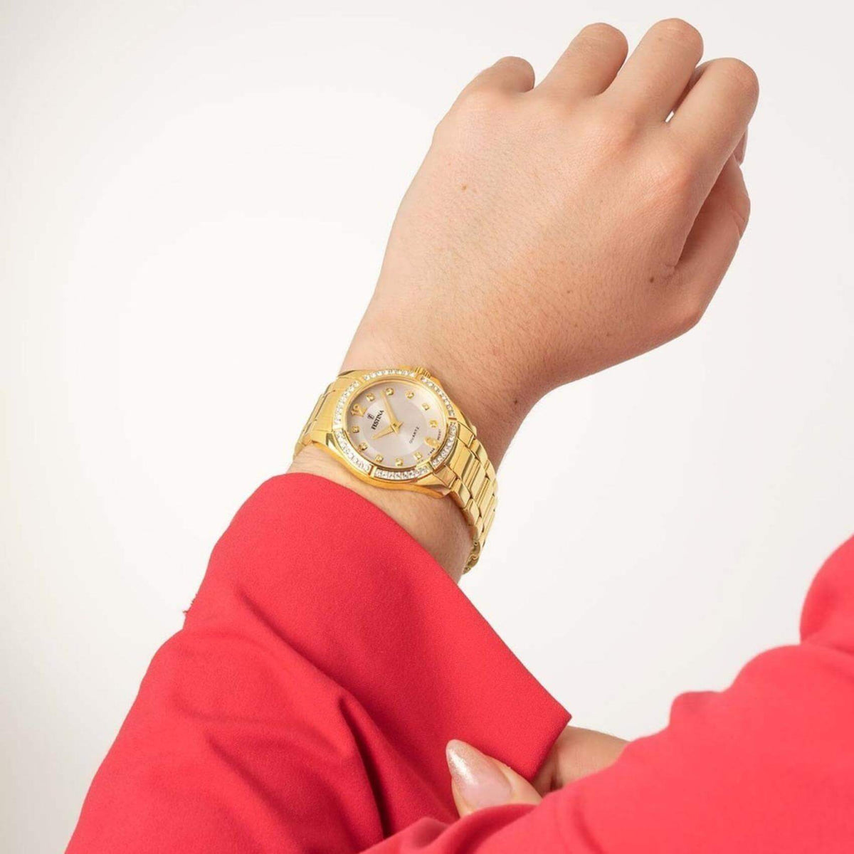 Ρολόι Festina Mademoiselle F20596/1 Με Χρυσό Μπρασελέ Και Ζιργκόν