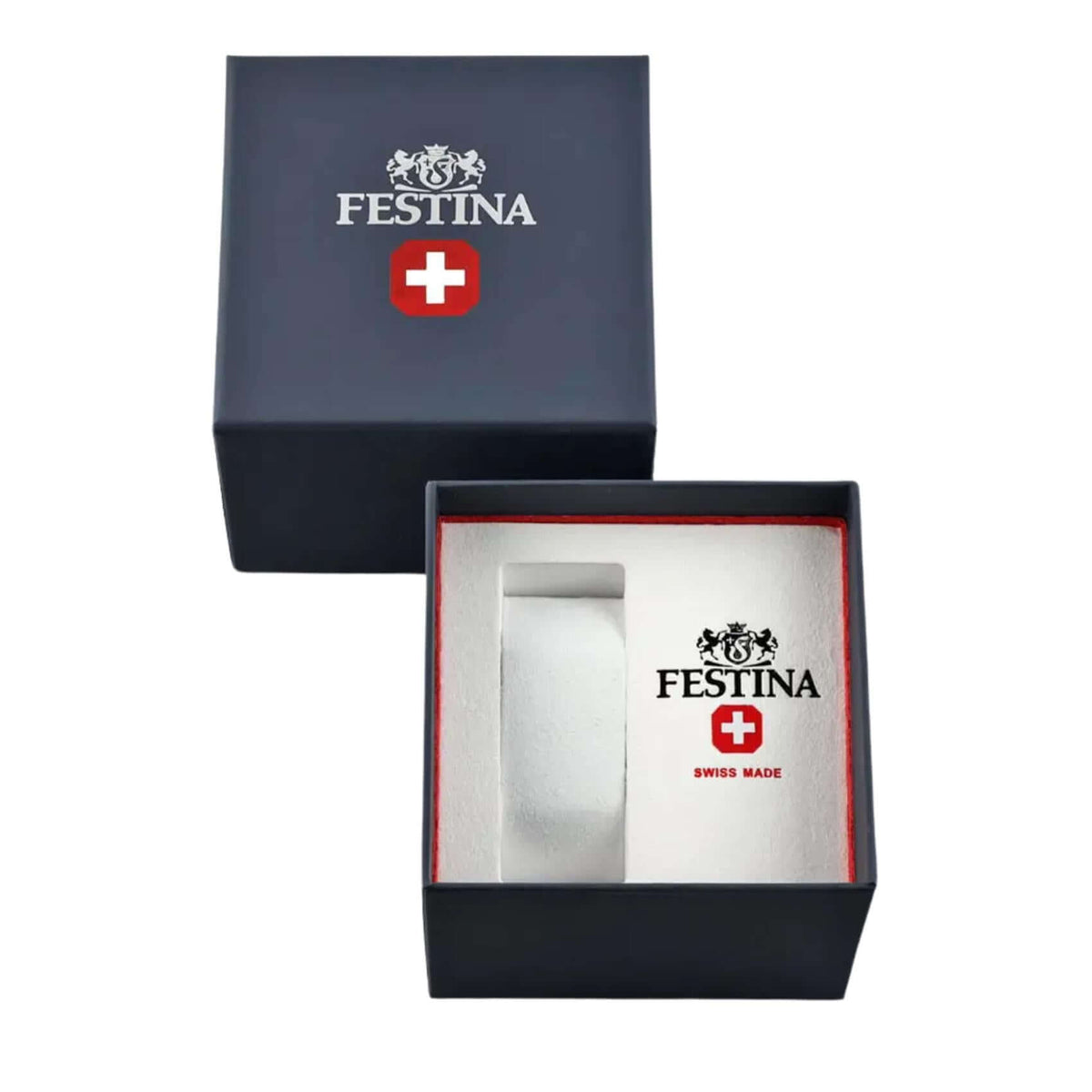 Συσκευασία από ρολόι Festina Swiss Made.