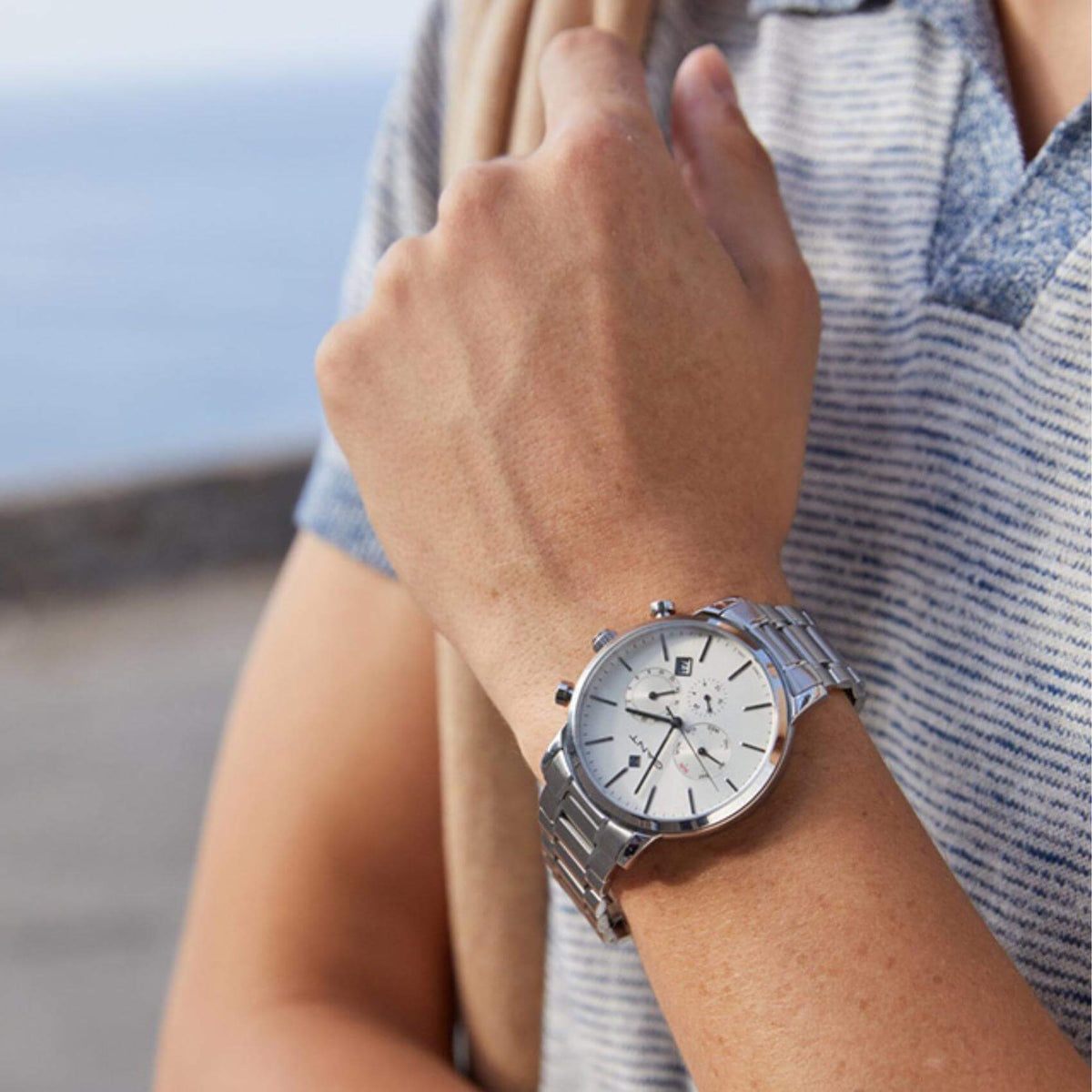Ρολόι Gant Cleveland G132002 Χρονογράφος Με Ασημί Μπρασελέ