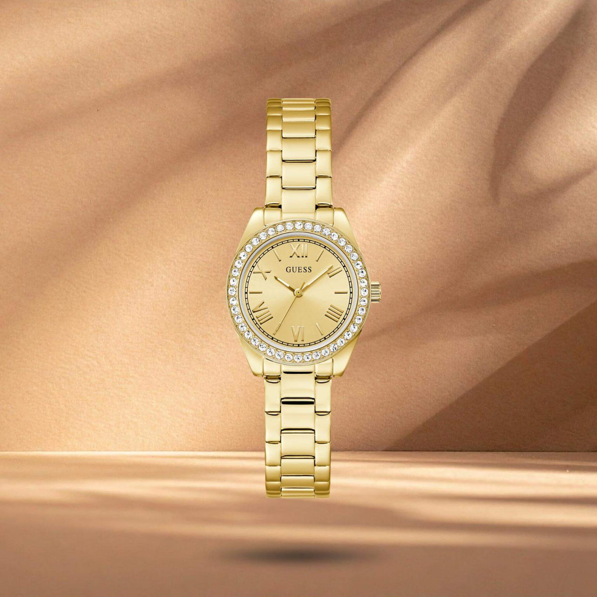 Γυναικείο Ρολόι Guess Mini Luna GW0841L7 με Χρυσό Μπρασελέ & Χρυσό Καντάν