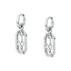 Κρεμαστά Σκουλαρίκια Karl Lagerfeld Crystals KLAYC46 Ασημί με Ζιργκόν