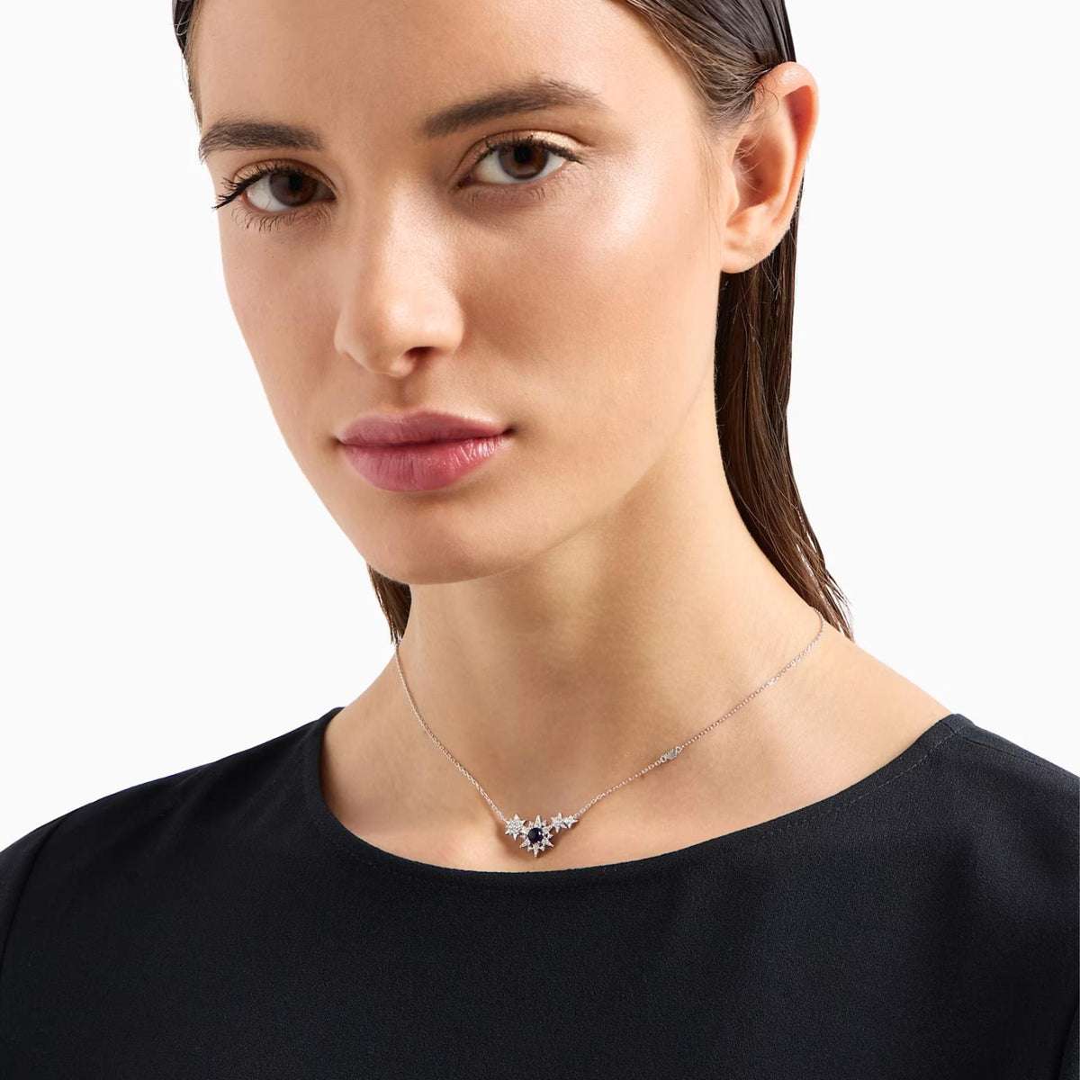 Ασημένιο Γυναικείο Κολιέ Emporio Armani Sentimental EG3600040 Αστέρι με Μπλε Πέτρα