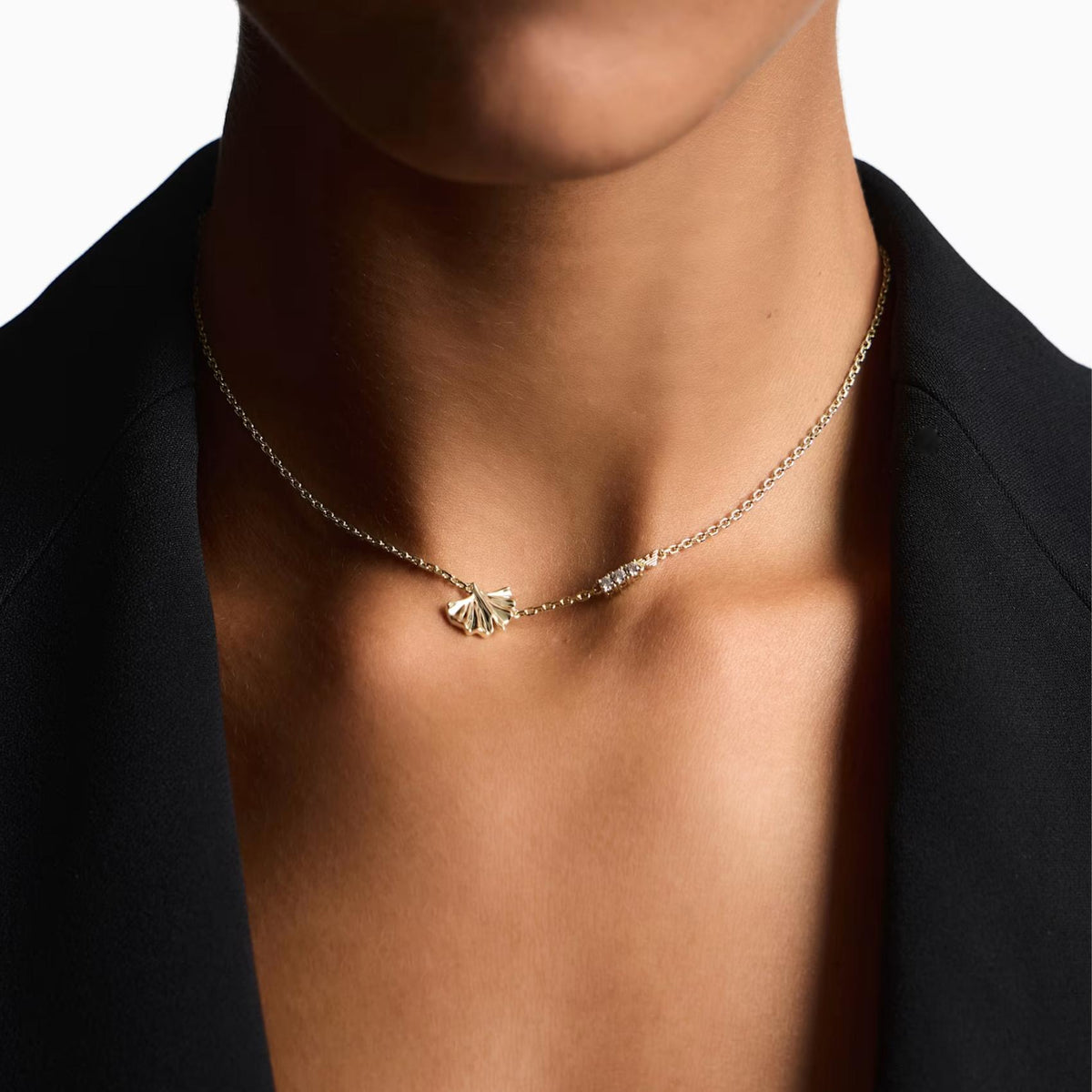 Γυναικείο Κολιέ Emporio Armani Sentimental EGS3262710 Φύλλο Ginkgo Χρυσό