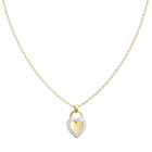 Κολιέ Guess Love Bites JUBN06060JWYGRHT/U Χρυσό με Δίχρωμη Καρδιά και Πέτρες