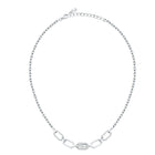 Κολιέ Karl Lagerfeld Crystals KLAYC14 Ασημί με Πέτρες