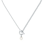 Κολιέ Karl Lagerfeld Pearl KLAYR05 σε Ασημί με Πέρλα