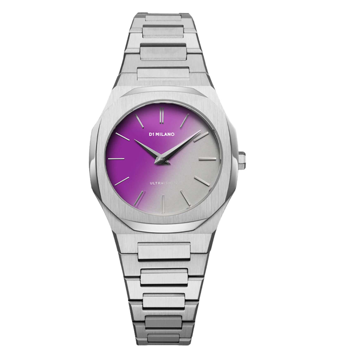 Γυναικείο ρολόι D1 Milano Ultra Thin D1-UTBL36 με ασημί κάσα 30 mm και ατσάλινο μπρασελέ.