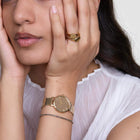 Ρολόι Daniel Wellington Petite Reflection Gold DW00100797 Με Χρυσό Μπρασελέ