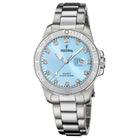 Γυναικείο Ρολόι Festina Boyfriend F20503/5 με Ασημί Μπρασελέ & Γαλάζιο Καντράν
