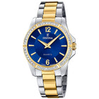 Ρολόι Festina Boyfriend F20594/2 Με Ασημί-Χρυσό Μπρασελέ & Μπλε Καντράν