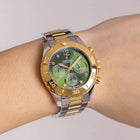 Ρολόι Festina Boyfriend F20604/2 Με Ασημί-Χρυσό Μπρασελέ & Πράσινο Καντράν