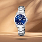 Γυναικείο Ρολόι Festina Classics F20049/5 Με Ασημί Μπρασελέ & Μπλε Καντράν