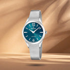 Γυναικείο Ρολόι Festina Grace F20076/4 Με Ασημί Μπρασελέ & Πράσινο Καντράν