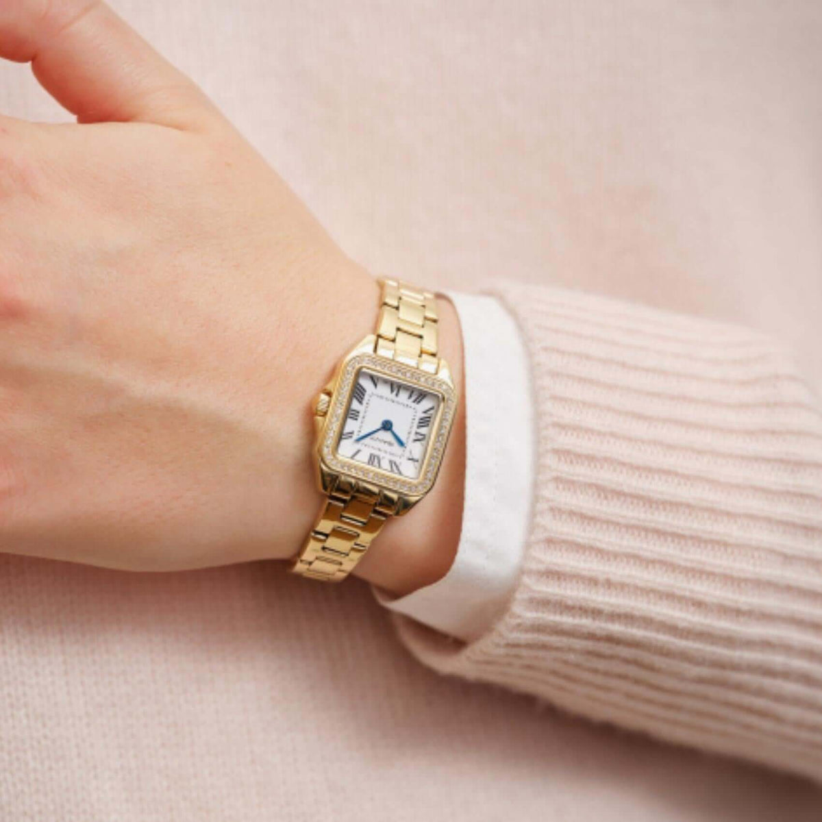 Ρολόι Gant Seneca Bijou G193103 Τετράγωνο Με Χρυσό Μπρασελέ Και Λευκό Καντράν