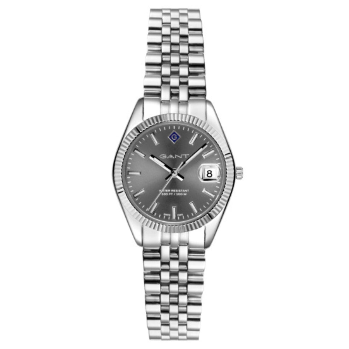 Γυναικείο ρολόι Gant Sussex Mini G181023 με ασημί μπρασελέ και γκρι καντράν