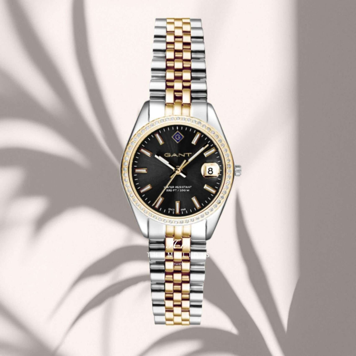 Ρολόι Gant Sussex Mini Bijou G181106 Με Δίχρωμο Μπρασελέ και Μαύρο Καντράν