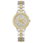 Γυναικείο Ρολόι Guess G Lace GW0944L3 με Δίχρωμο Μπρασελέ & Ασημί Καντράν