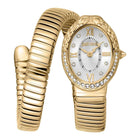 Ρολόι Just Cavalli Signature Snake Fiore JC1L390M0025 Με Χρυσό Μπρασελέ & Ασημί Καντράν