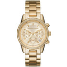 Ρολόι Michael Kors Ritz MK6356 Χρονογράφος Με Χρυσό Μπρασελέ & Ζιργκόν