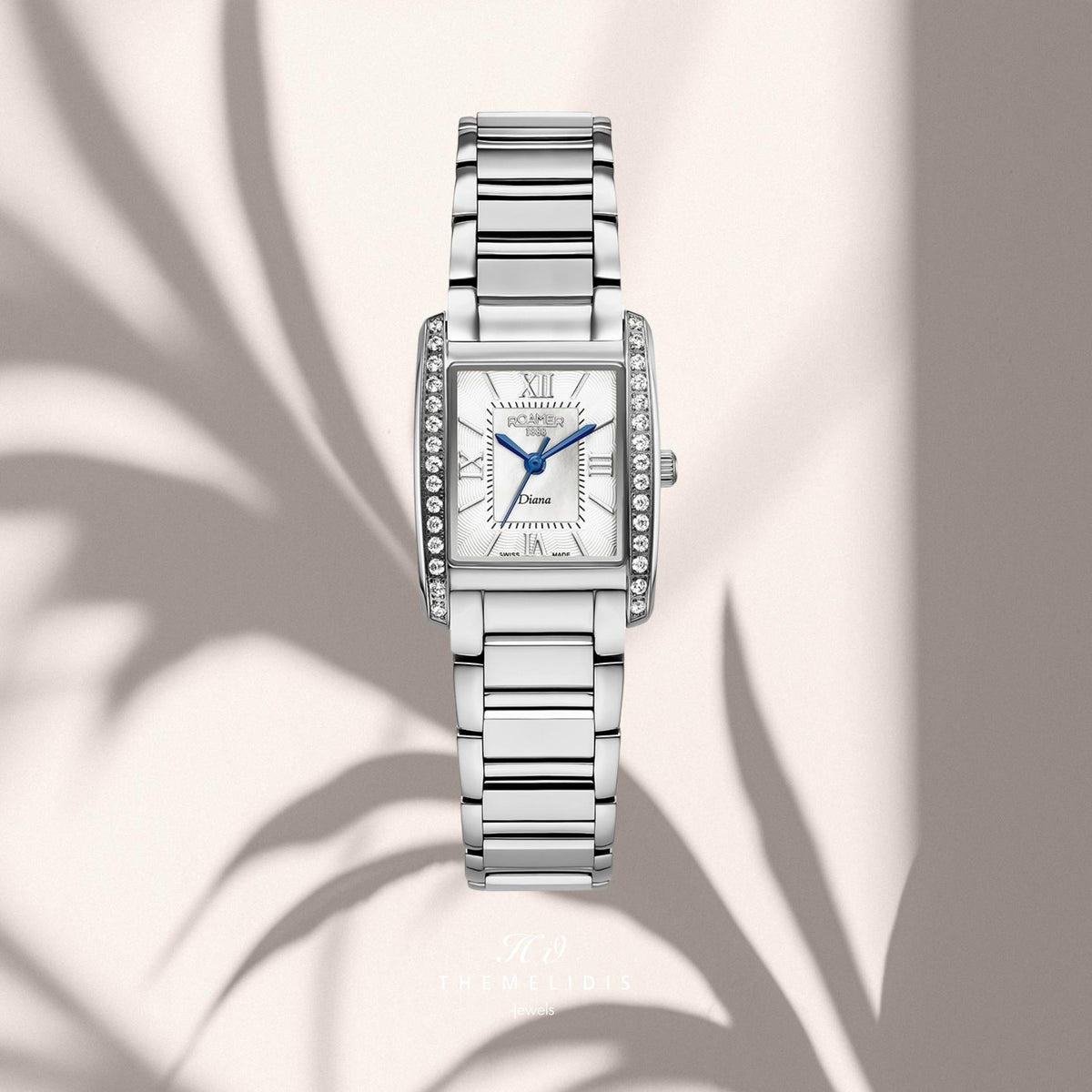 Γυναικείο Ρολόι Roamer Diana 869847-41-20-20 με Ασημί Μπρασελέ & Λευκό Φίλντισι Καντράν