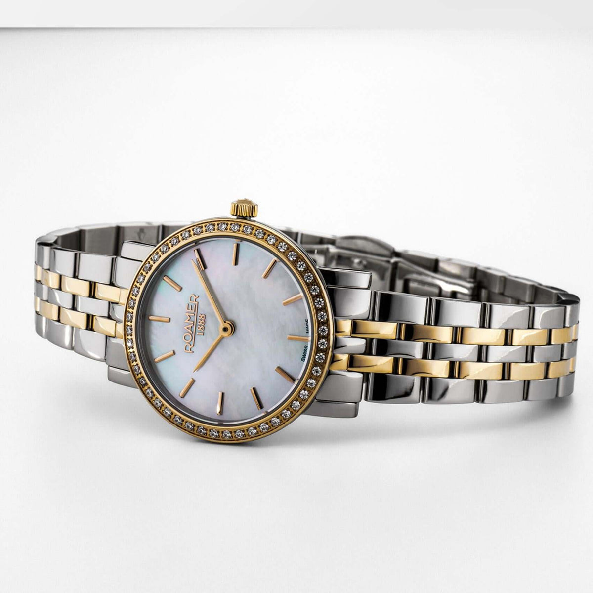 Γυναικείο Ρολόι Roamer Scala 976830-47-20-50 Με Δίχρωμο Ατσάλινο Μπρασελέ